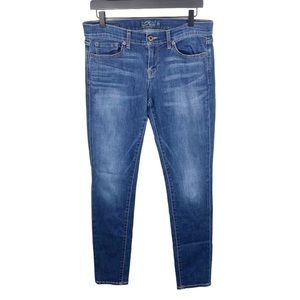 Lucky Brand Charlie Skinny Jeans Medium Dark Blue Wash Denim Women's Size 8/29R